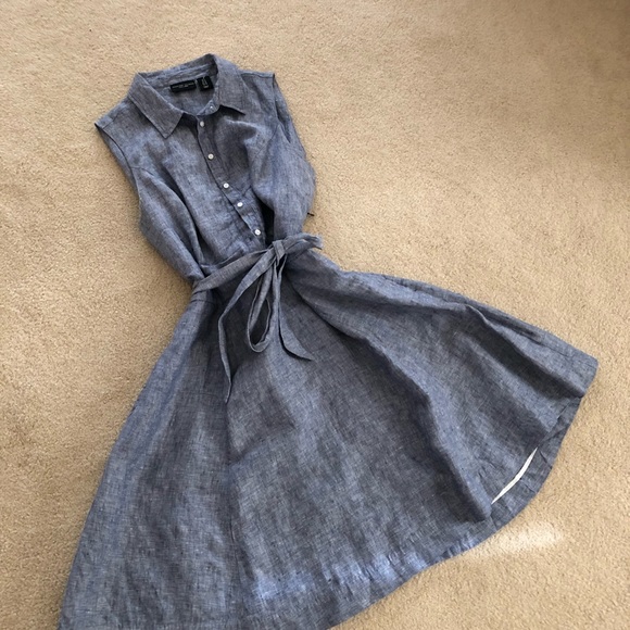 adrienne vittadini linen dress